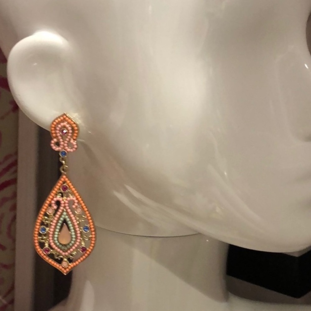 Beautiful Seed Bead Statement Earrings-Boutique - Picture 6 of 10